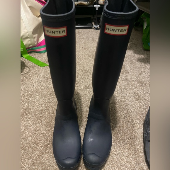 HUNTER Original Tall Boot in Navy - Picture 4 of 7